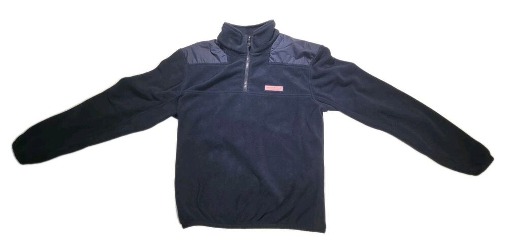 Vineyard Vines Fleece Quarter Zip Blue Pullover Men's Size Small